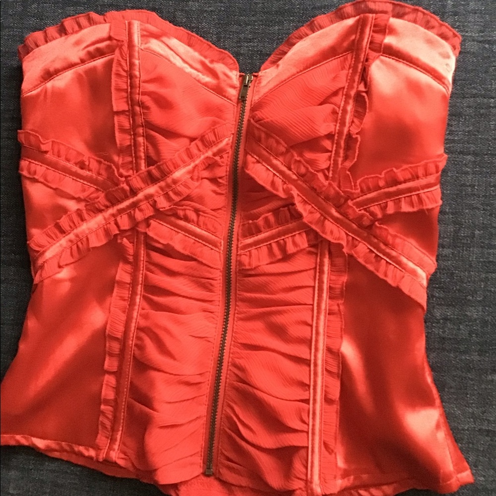 Bebe red corset